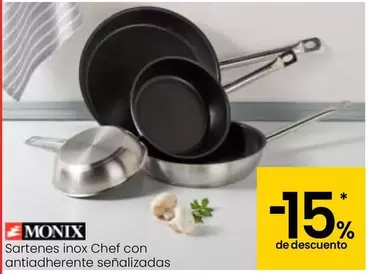 Oferta de Monix -  Sartenes Inox Chef Con Antiadherente en Eroski