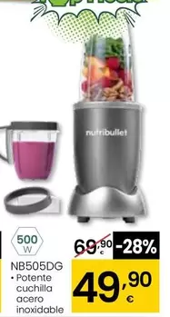 Oferta de Nutribullet - Nb505dg/ Potente Cuchilla Acero Inoxidable por 49,9€ en Eroski