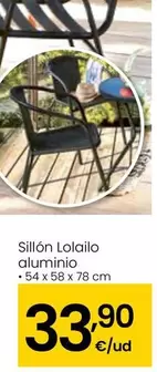 Oferta de Sillón Lolailo Aluminio por 33,9€ en Eroski