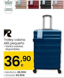 Oferta de ABS - Trolley Cabina  Pequeno por 36,9€ en Eroski
