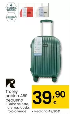 Oferta de ABS - Trolley Cabina ABS Pequeno por 39,9€ en Eroski