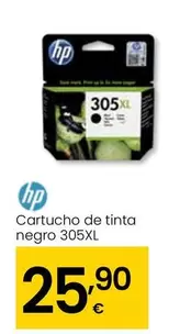 Oferta de HP - Cartucho De Tinta Negro 305XL por 25,9€ en Eroski