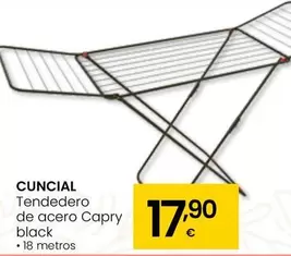Oferta de Cuncial - Tendedero De Acero Capry Black por 17,9€ en Eroski