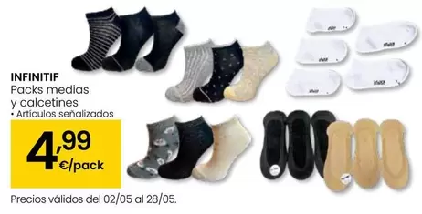 Oferta de Infinitif/ Packs Medias Y Calcetines por 4,99€ en Eroski