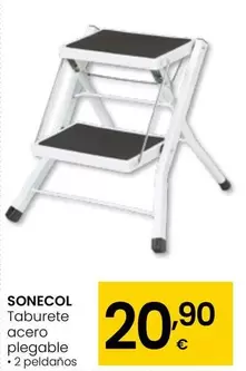 Oferta de Sonecol - Taburete Acero Plegable por 20,9€ en Eroski
