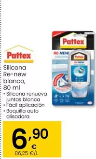 Oferta de Pattex - Silicona Re-New Blanco por 6,9€ en Eroski