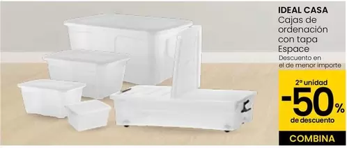 Oferta de Idealcasa - Cajas De Ordenación Con Tapa en Eroski