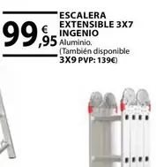 Oferta de Escalera Extensible 3x7 Ingenio por 99,95€ en CMB Bricolage