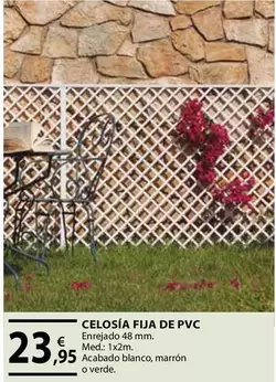 Oferta de PVC - Celosía Fija De Pvc por 23,95€ en CMB Bricolage