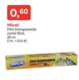 Oferta de Mical - Film Transparente Corte Fácil por 0,6€ en Suma Supermercados