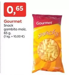Oferta de Gourmet - Snack Gambito Maiz por 0,65€ en Suma Supermercados