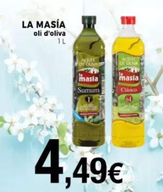 Oferta de La Masía - Oli D'Oliva por 4,49€ en Supermercats Jespac