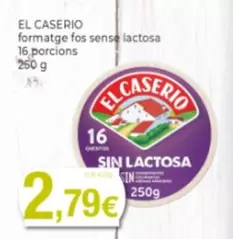 Oferta de El Caserío - Formatge Fos Sense Lactosa 16 Porcions por 2,79€ en Supermercats Jespac