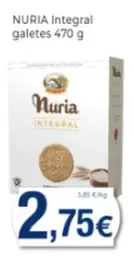 Oferta de Nuria - Integral Galetes por 2,75€ en Supermercats Jespac