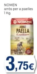 Oferta de Nomen - Arros Per A Paelles por 3,75€ en Supermercats Jespac
