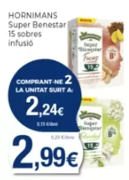 Oferta de Hornimans - Super Benestar 15 Sobres Infusio por 2,99€ en Supermercats Jespac