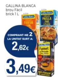 Oferta de Gallina Blanca - Brou Fàcil Beick 1 L por 3,49€ en Supermercats Jespac