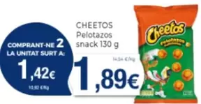 Oferta de Cheetos - Pelotazos Snack por 1,89€ en Supermercats Jespac