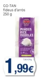 Oferta de Go Tan - Fideus D'arros por 1,99€ en Supermercats Jespac
