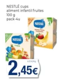 Oferta de Nestlé - Cups Aliment Infantil Fruites por 2,45€ en Supermercats Jespac