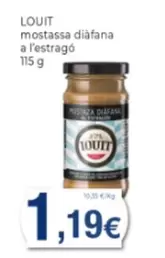 Oferta de Louit - Mostassa Diáfana A L'Estrago por 1,19€ en Supermercats Jespac