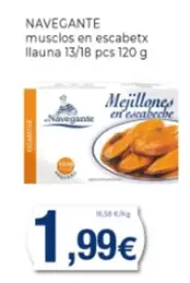 Oferta de Navegante - Musclos En Escabetx Llauna por 1,99€ en Supermercats Jespac