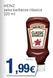 Oferta de Heinz - Salsa Barbacoa Clàssica por 1,99€ en Supermercats Jespac