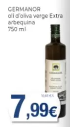 Oferta de Germanor - Oli D'oliva Verge Extra Arbequina por 7,99€ en Supermercats Jespac