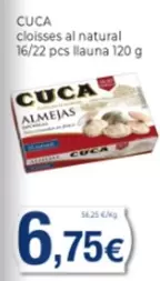 Oferta de Cuca - Cloisses Al Natural por 6,75€ en Supermercats Jespac