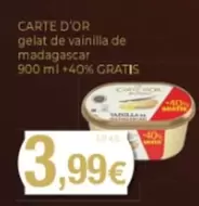 Oferta de Carte d'Or - Gelat De Vainilla De Madagascar por 3,99€ en Supermercats Jespac