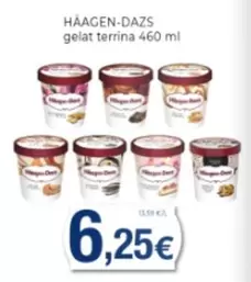 Oferta de Häagen-Dazs - Gelat Terrina por 6,25€ en Supermercats Jespac