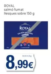Oferta de Royal - Salmo Fumat Llesques Sobre por 8,99€ en Supermercats Jespac