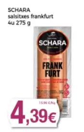 Oferta de Schara - Salsitxes Frankfurt por 4,39€ en Supermercats Jespac