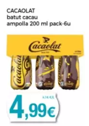 Oferta de Cacaolat - Batut Cacau Ampolla por 4,99€ en Supermercats Jespac