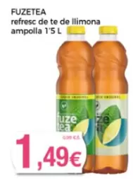 Oferta de Fuzetea - Refresc De Te De Llimona Ampolla por 1,49€ en Supermercats Jespac