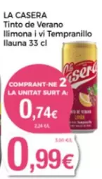 Oferta de La Casera - Tinto De Verano Llimona I Vi Tempranillo Llauna por 0,99€ en Supermercats Jespac