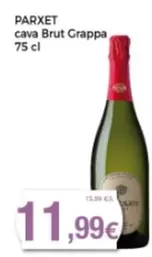 Oferta de Parxet - Cava Brut Grappa por 11,99€ en Supermercats Jespac