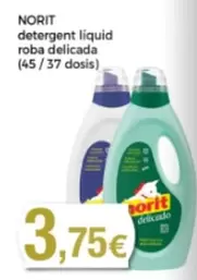 Oferta de Norit - Detergent Liquid Roba Delicada por 3,75€ en Supermercats Jespac