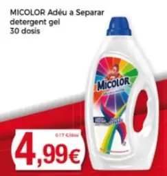 Oferta de Micolor - Adèu A Separar Detergent Gel por 4,99€ en Supermercats Jespac