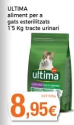 Oferta de Ultima - Aliment Per A Gats Esterilitzats Tracte Urinari por 8,95€ en Supermercats Jespac