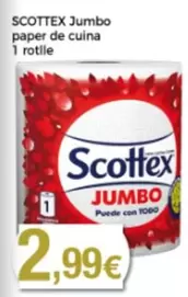 Oferta de Scottex - Jumbo Paper De Cuina por 2,99€ en Supermercats Jespac
