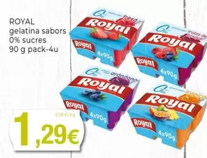 Oferta de Royal - Gelatina Sabors 0% Sucres por 1,29€ en Keisy