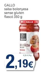 Oferta de Gallo - Salsa Bolonyesa Sense Gluten Flasco por 2,19€ en Keisy