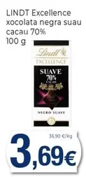 Oferta de Lindt - Excellence Xocolata Negra Suau Cacau 70% por 3,69€ en Keisy