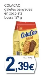 Oferta de Cola Cao - Galetes Banyades En Xocolata Bossa por 2,39€ en Keisy