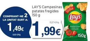 Oferta de Lay's - Campesinas Patates Fregides por 1,99€ en Keisy