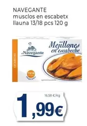 Oferta de Navegante - Musclos En Escabetx Llauna por 1,99€ en Keisy