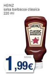 Oferta de Heinz - Salsa Barbacoa Clàssica por 1,99€ en Keisy