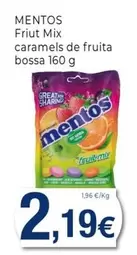 Oferta de Mentos - Friut Mix Caramels De Fruita  por 2,19€ en Keisy