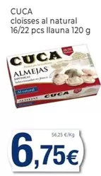 Oferta de Cuca - Cloisses Al Natural por 6,75€ en Keisy